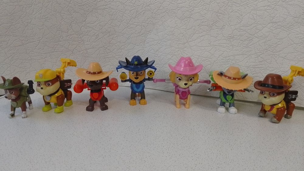 Скай,Зума,Рокки,Трекер,Крепыш,Гонщик Щенячий патруль фигурки