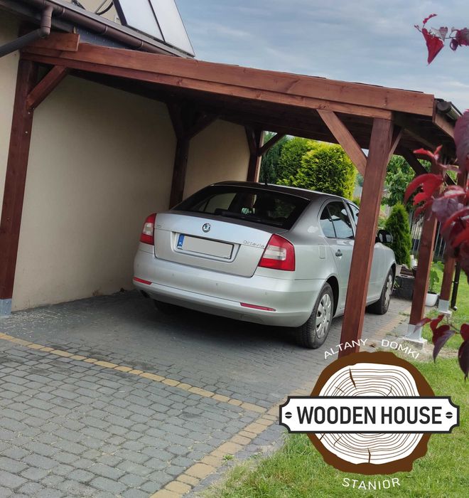 Carport drewniany 6x3 m – wiata garażowa, montaż i dostawa