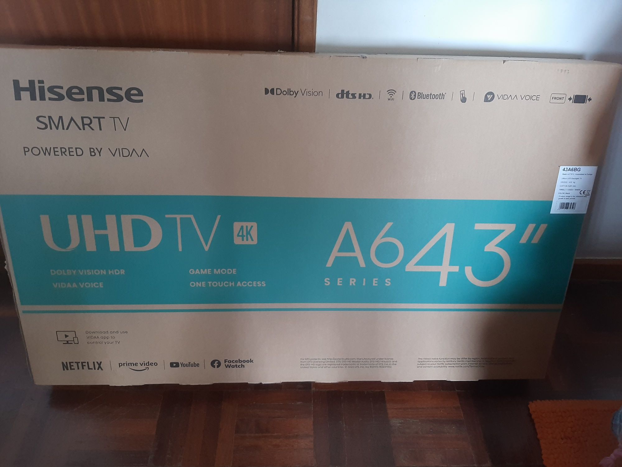 Televisão smartv ultra hd Hisense 43 polegadas