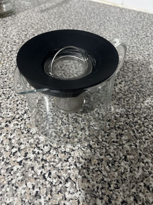 Chaleira de chá de vidro em optimo estado
