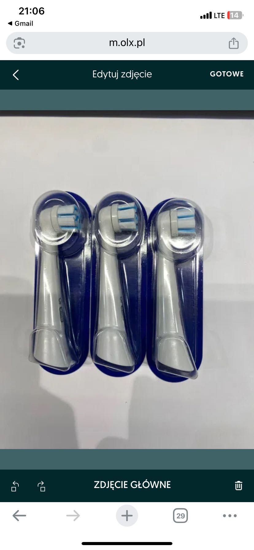 końcówka szczoteczki elektrycznej oral b iO
gentle care 3szt