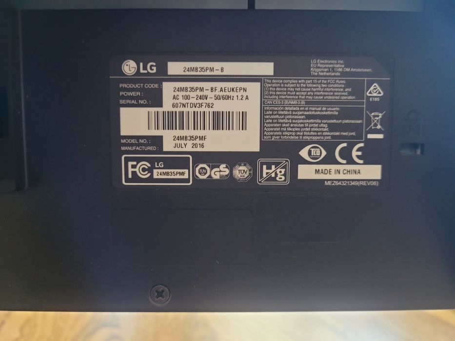Moнітор 24  LG 24MB35PM-B з вмонтованими колонками