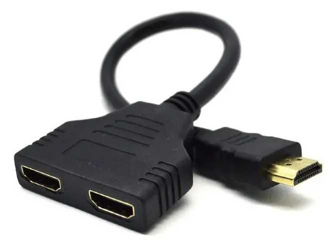 Adapter HDMI - HDMI 2 porty M/F