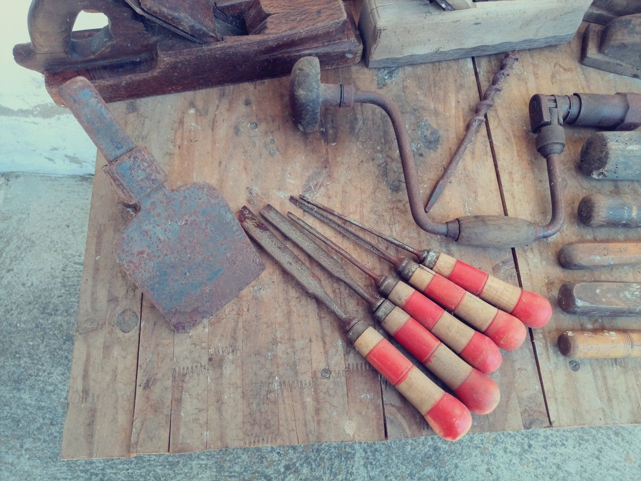 Ferramentas antigas de carpinteiro