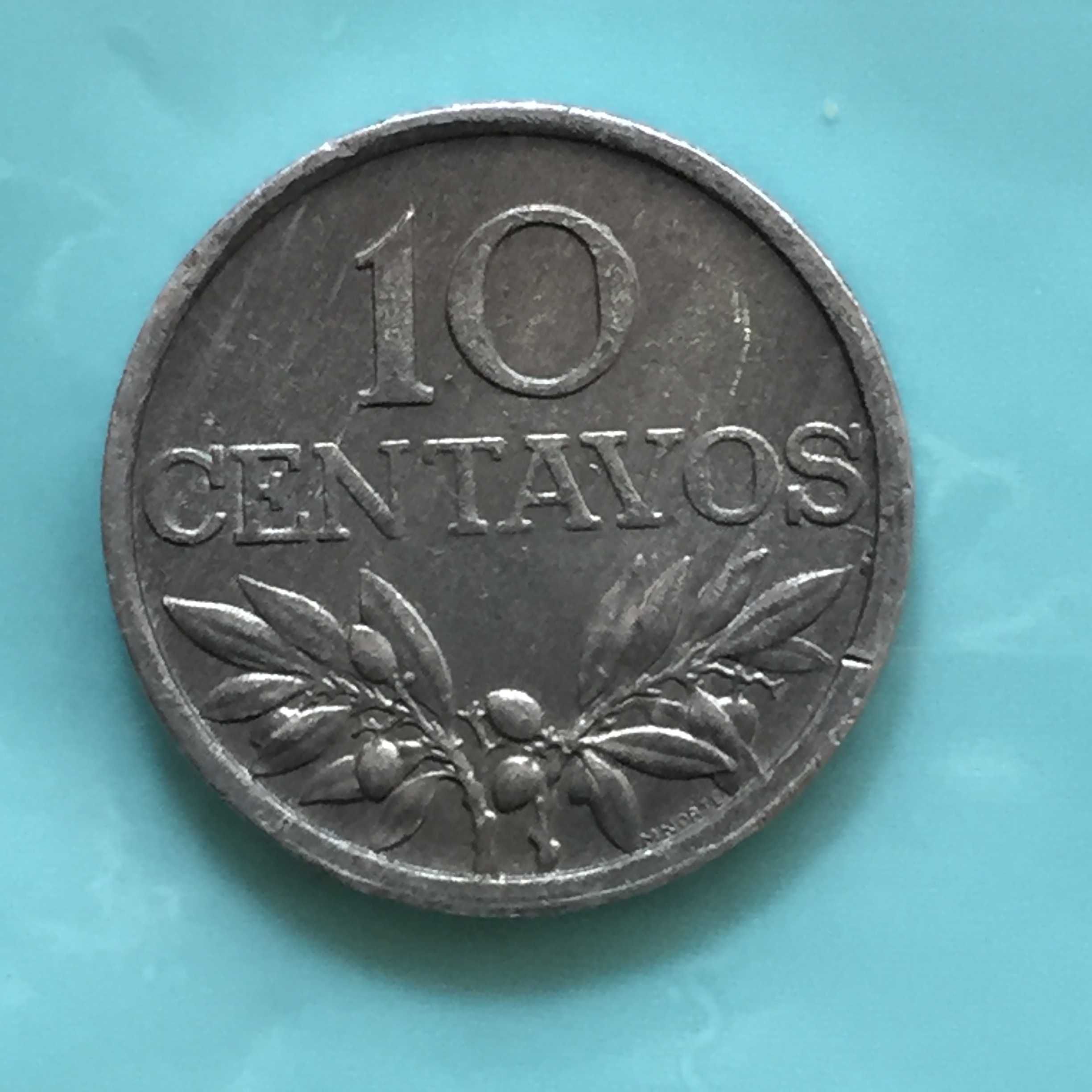 10 centavos 1974 - eixo vertical