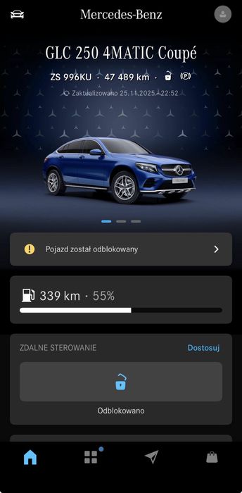 GLC COUPE Mercedes Błękit Brylantu , niski przebieg ,zadbany