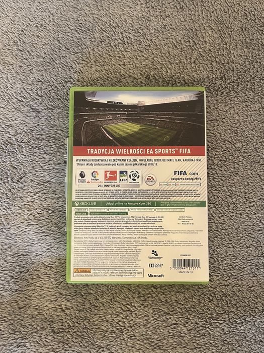 Gra FIFA 18 na Xbox 360