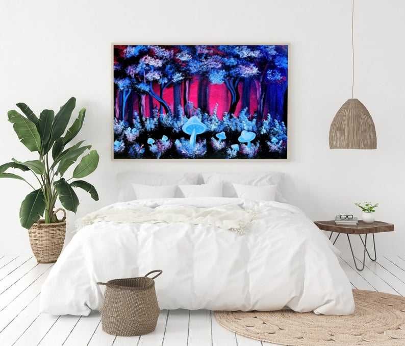 Sonhos de Floresta Néon 60x80 cm