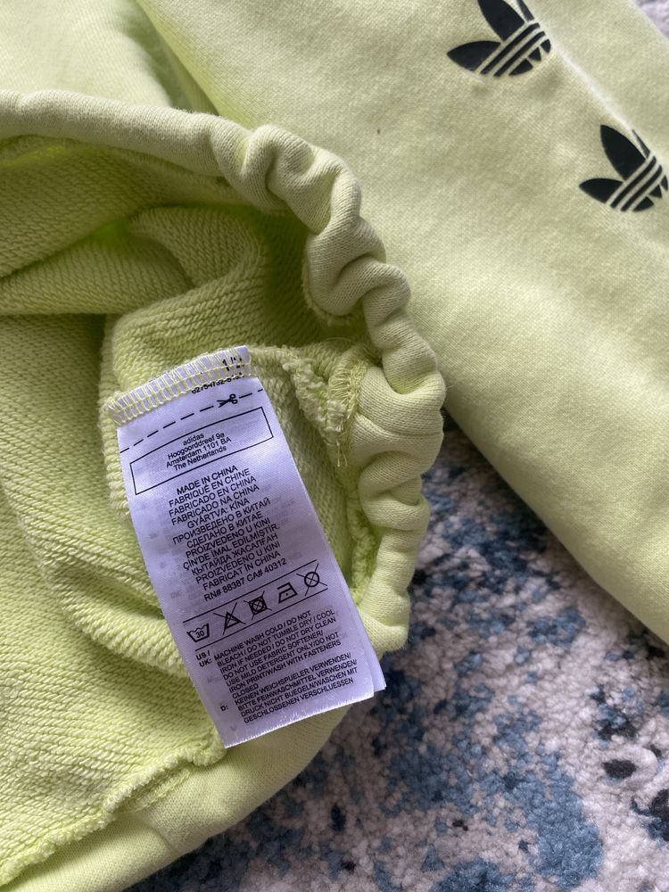 Adidas Originals bluza 36 S 38 M krótka limonka limonkowa oldschool