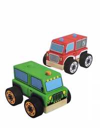 Pojazdy drewniane - straż pożarna i samochód terenowy Playtive 12+