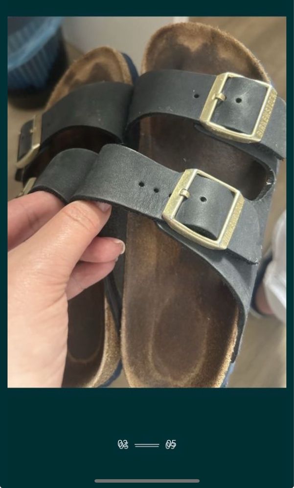 Шкіра замша сандалі сабо босоніжки Birkenstock мега зручні 37 р