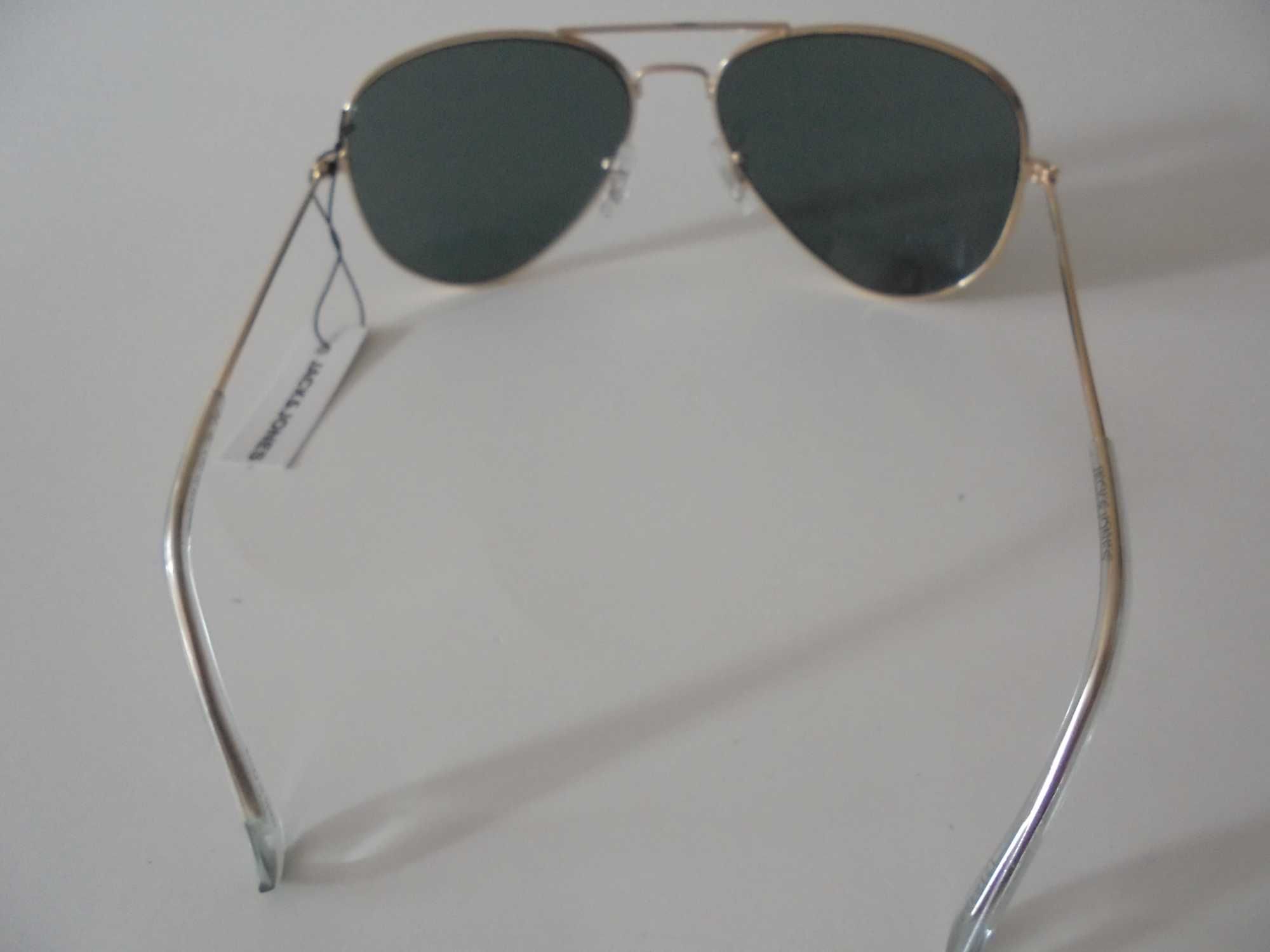 Jack & Jones okulary przeciwsłoneczne złote