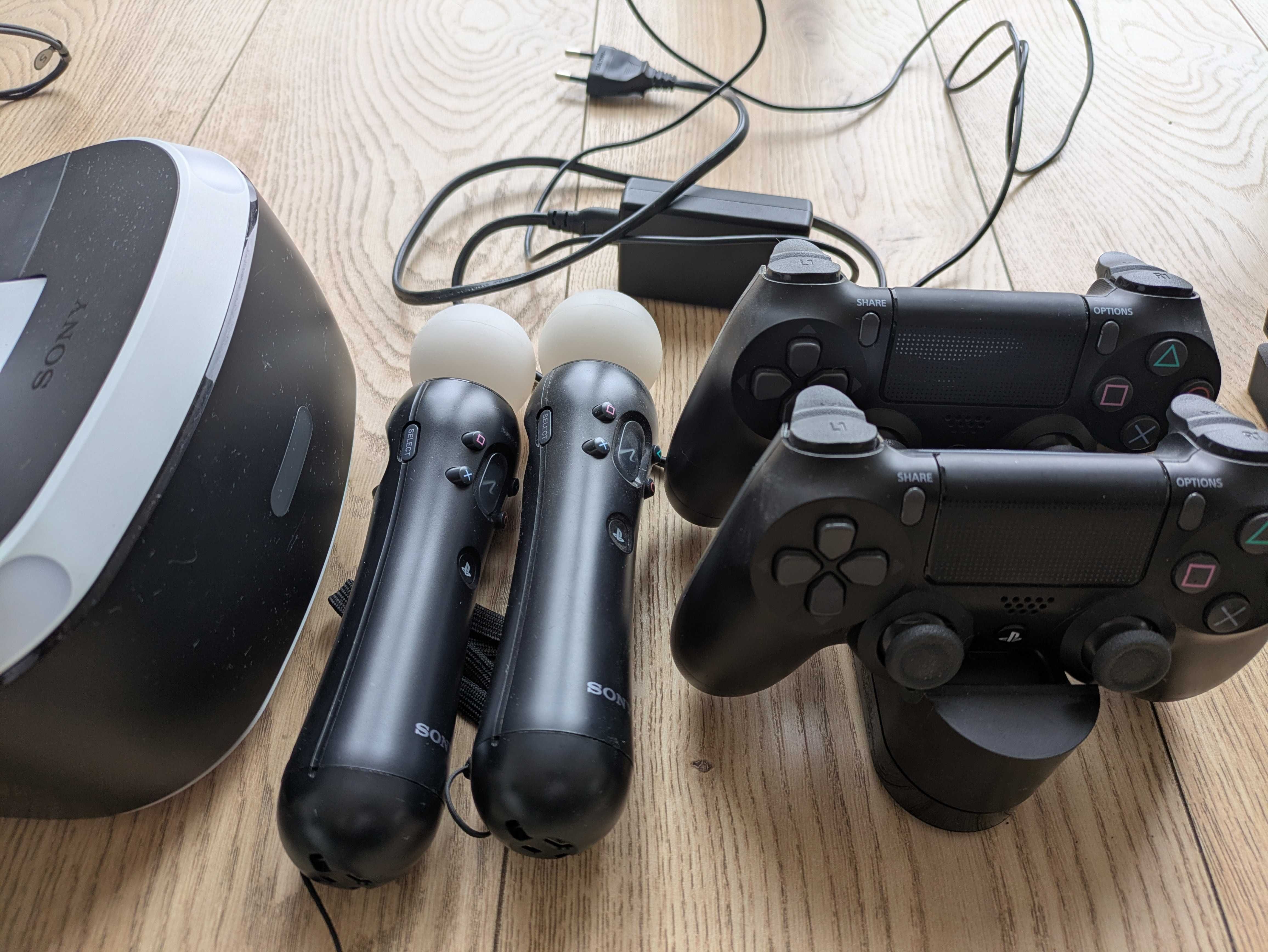 Konsola PS4 Pro + 2 pady +2 move + VR zestaw + Aim Controller + 6 Gier