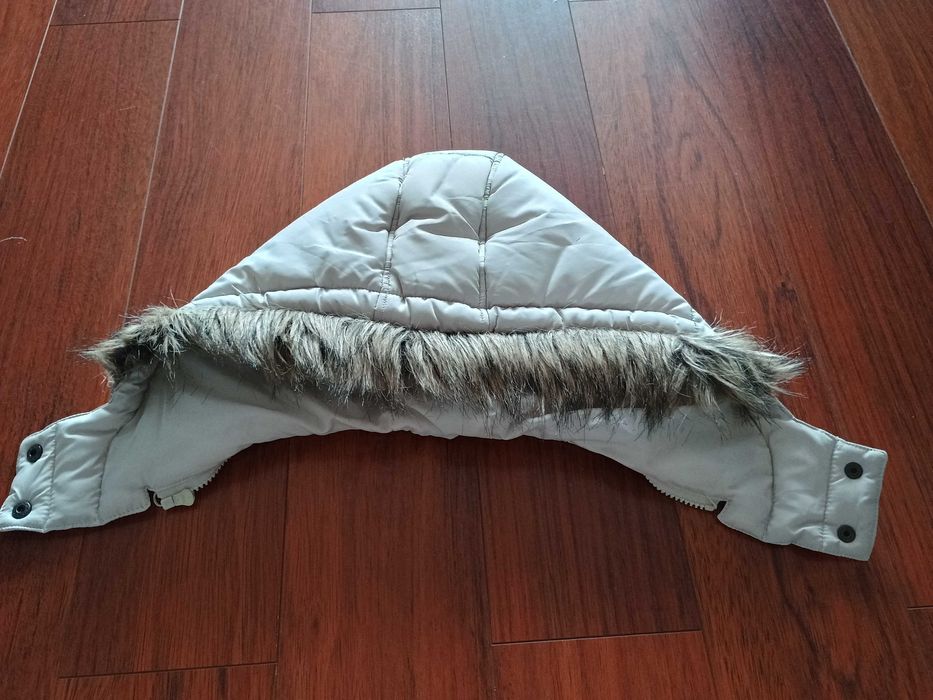 kurtka damska pikowana na jesień zimę F&F, dłuższa odpinany kaptur