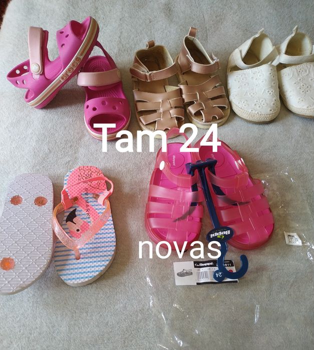 Roupas sandálias menina de 3 meses a 2 anos