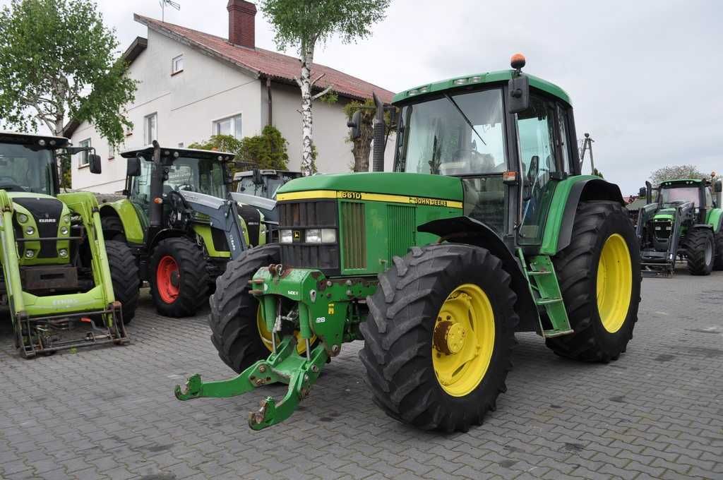 JOHN DEERE 6610 TLS / Przednia oś amortyzowana / PowrQuad /