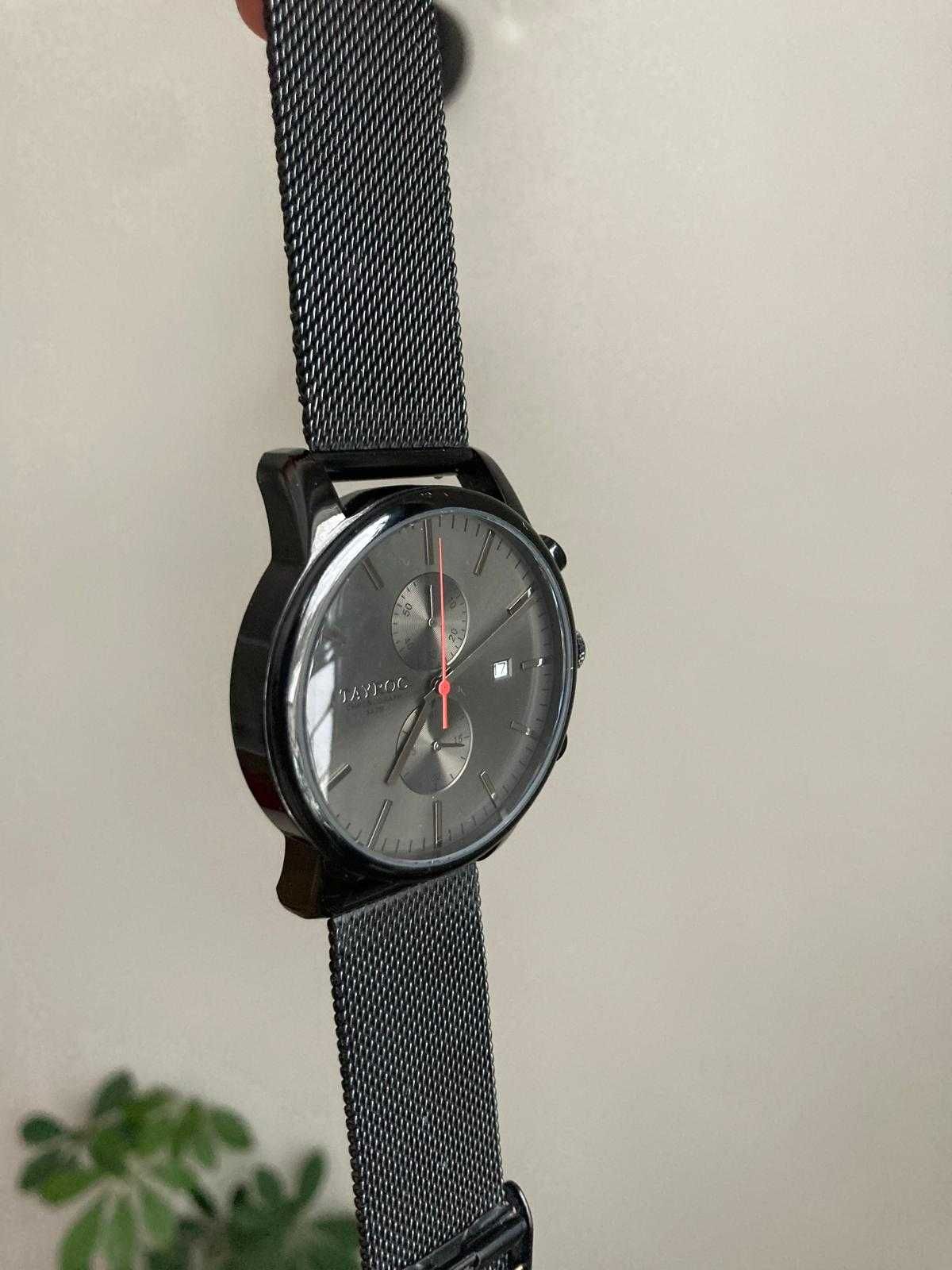 Zegarek Tayroc, sprowadzony, pasek mesh, chronograf, datownik