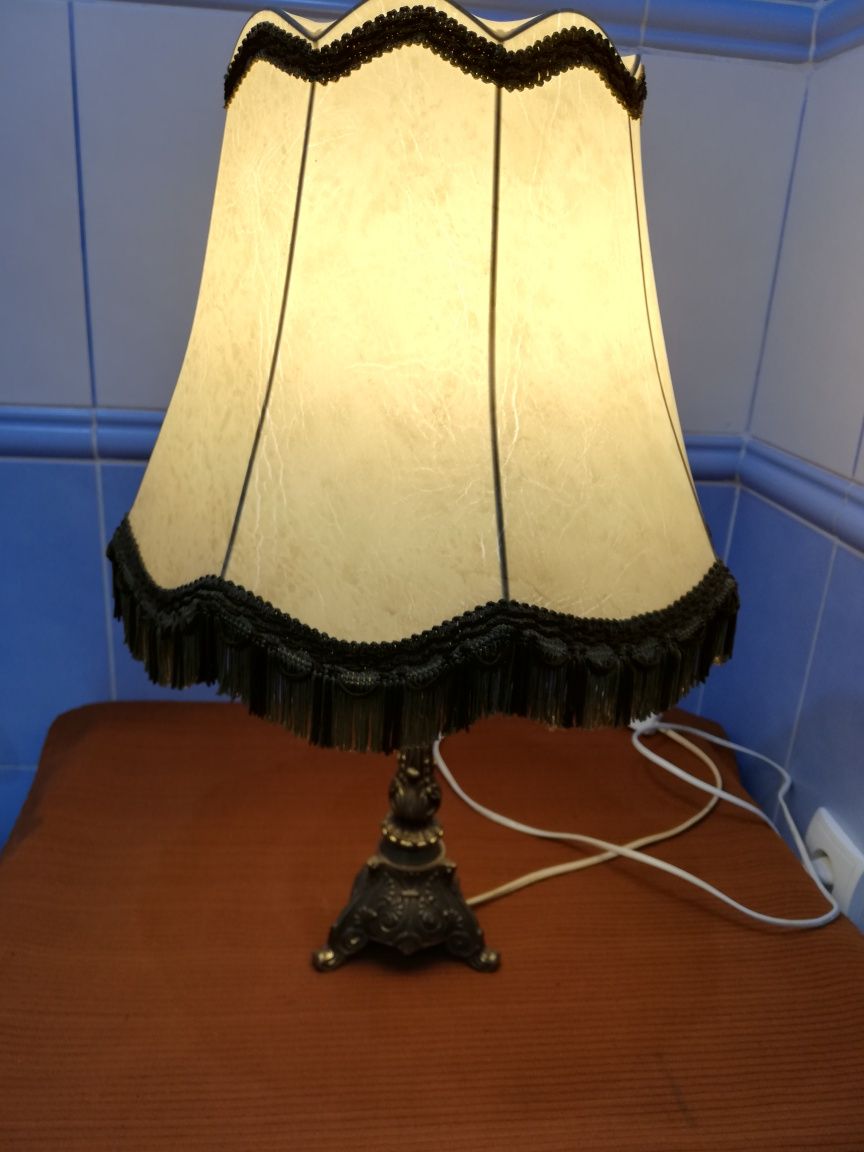 OBNIZKA-z 260zl na 230zl-CIEZKA-gabinetowa-salonowa lampa z abazurem-5