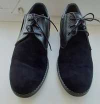 Черные замшевые мужские туфли 42 р