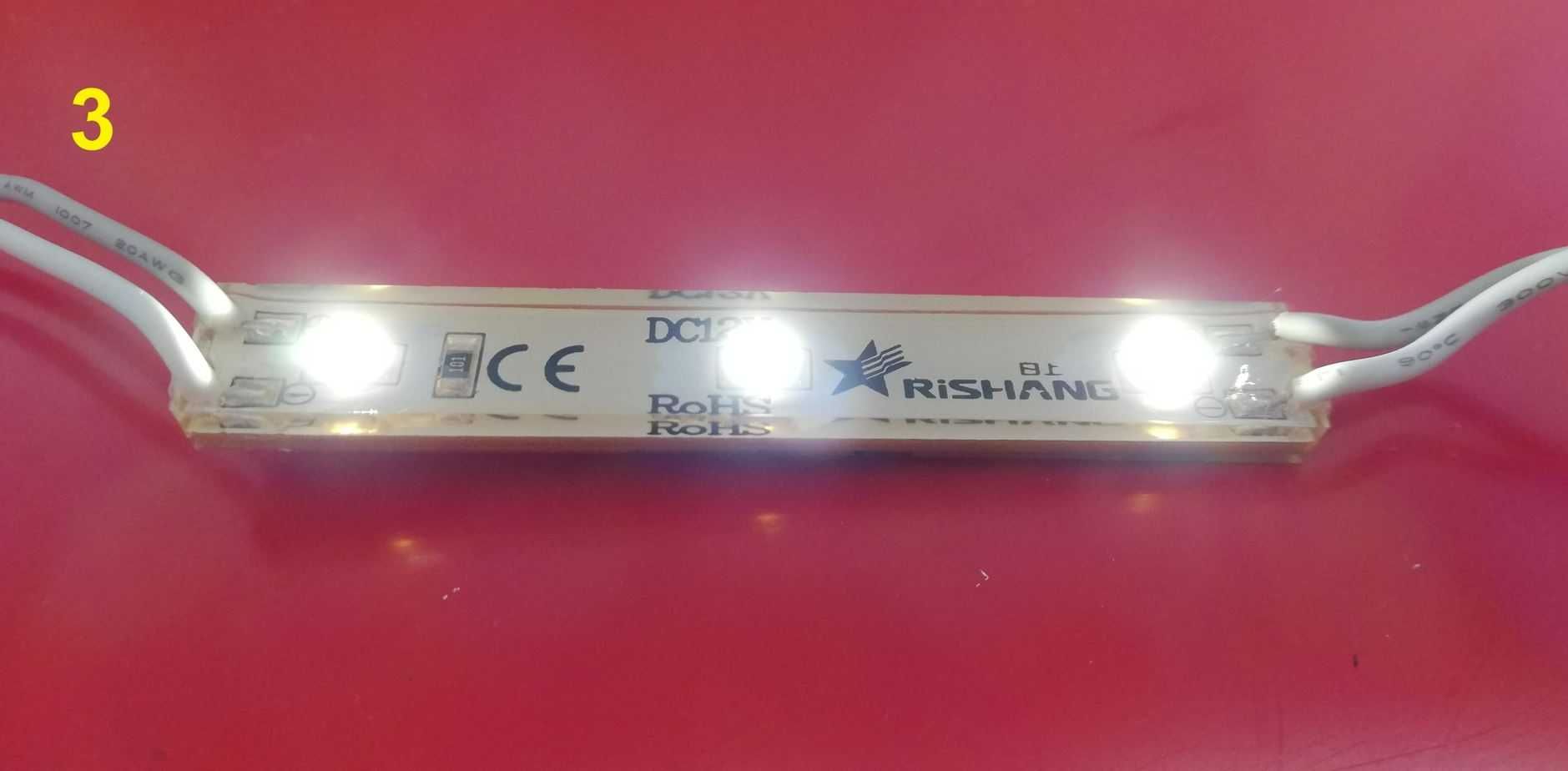 Освещение LED модуль точечный белый синий, белый 3SMD, красный 5SMD