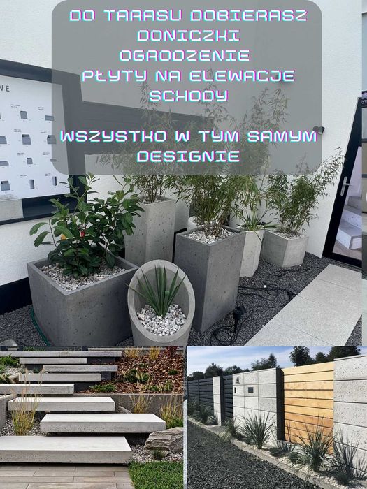 Terenowe Wentylowane Schody z Betonu Na Ogród Dom Wejście Nowoczesne