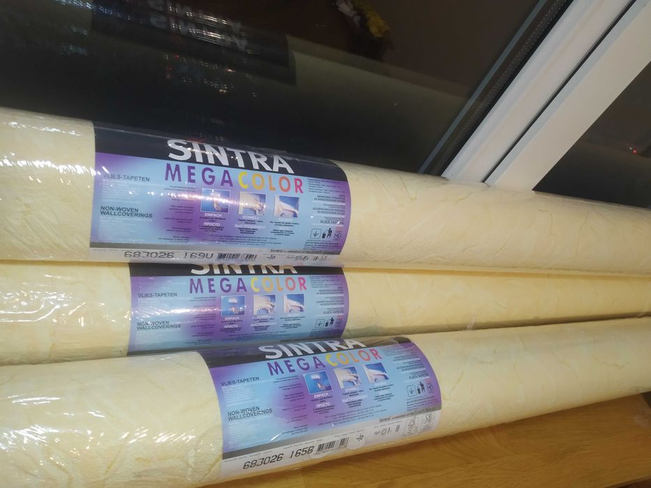 3 рул Шпалери вініл. SINTRA Mega Color 1.06*10.05м 683026 жовто-бежеві