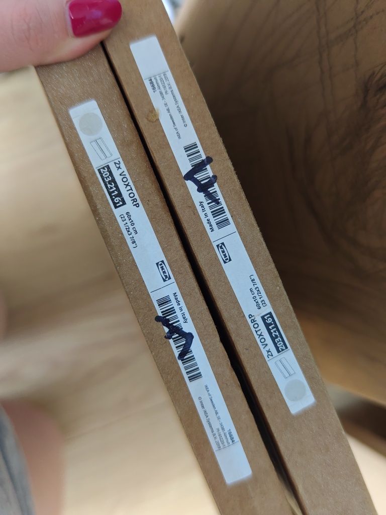 Voxtorp 60x10 Ikea front szuflady połysk beż beżowy