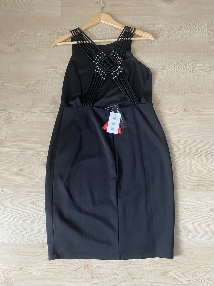 Czarna wizytowa sukienka L XL