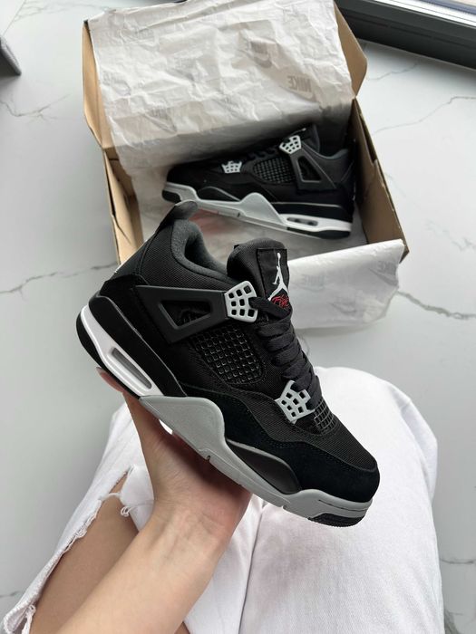 ‼️Кросівки Jordan 4 Retro SE Black Canvas
