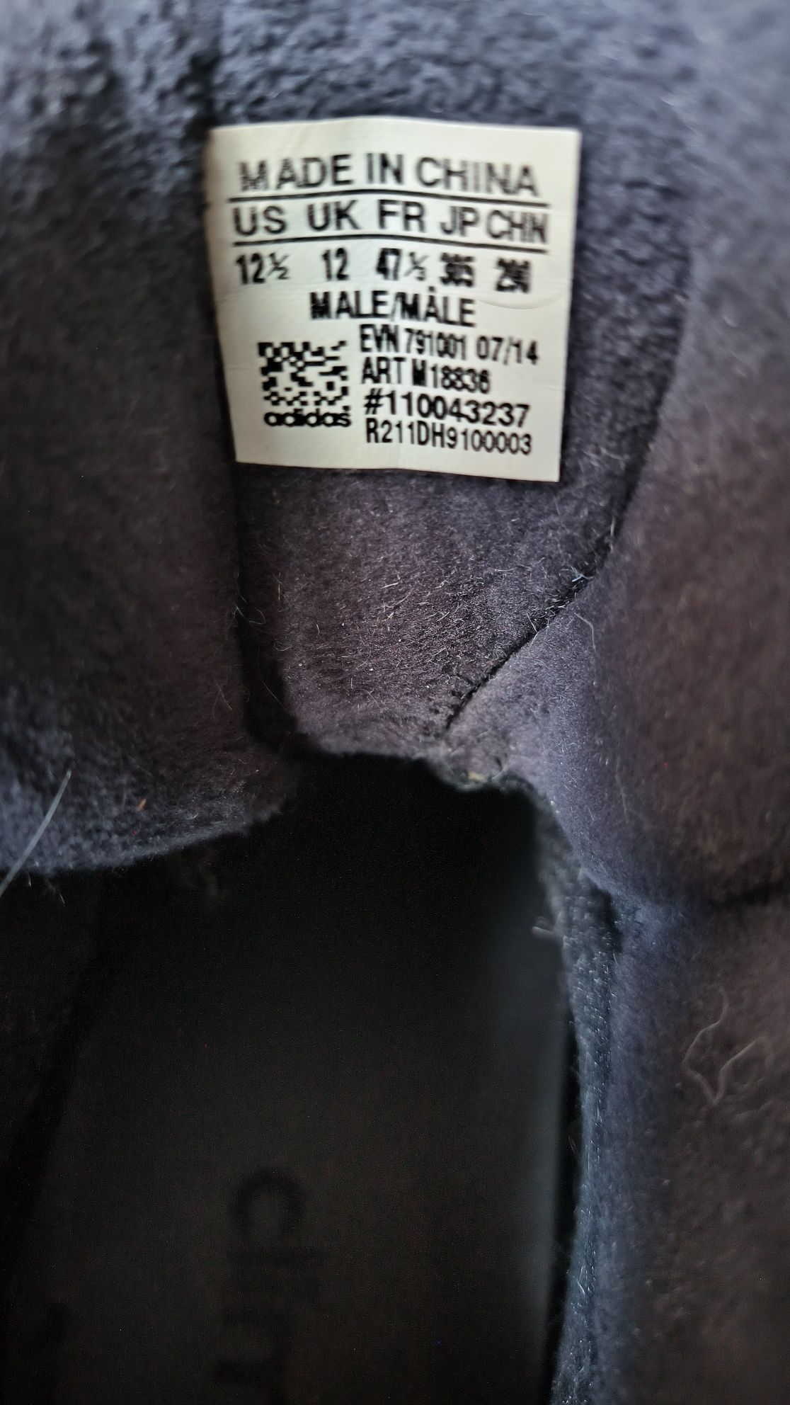 Зимние мужские ботинки Adidas 46,5/30cm.