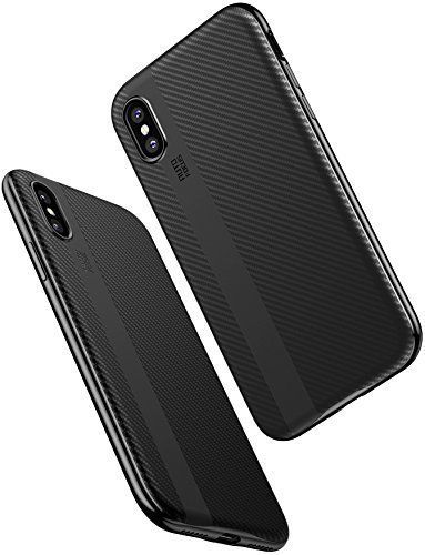 Etui Carbon Fiber Case Hybrid - Iphone X / Xs (Smooth Grey)