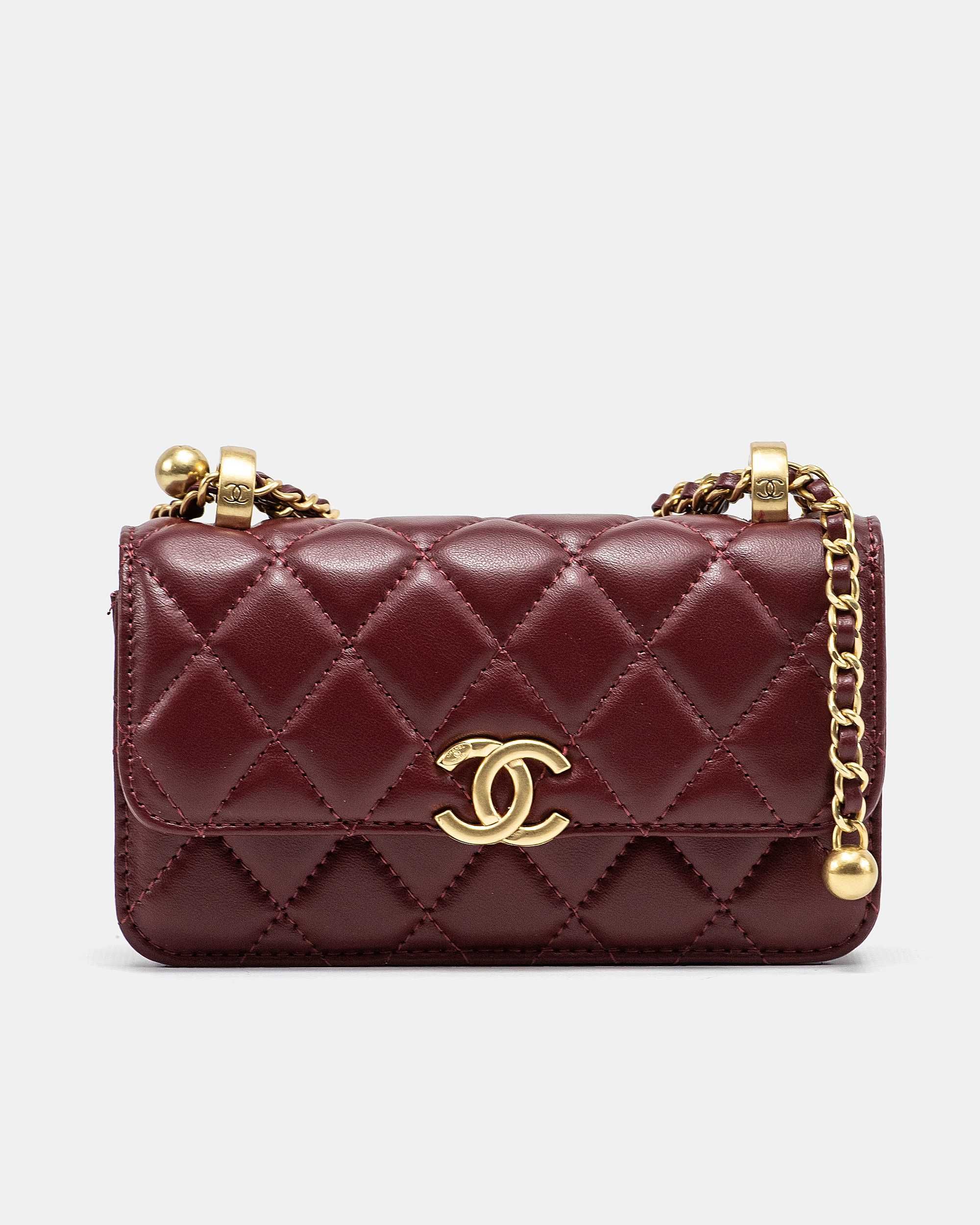 Сумка Chanel Classic Mini Flap Bordo LUXE