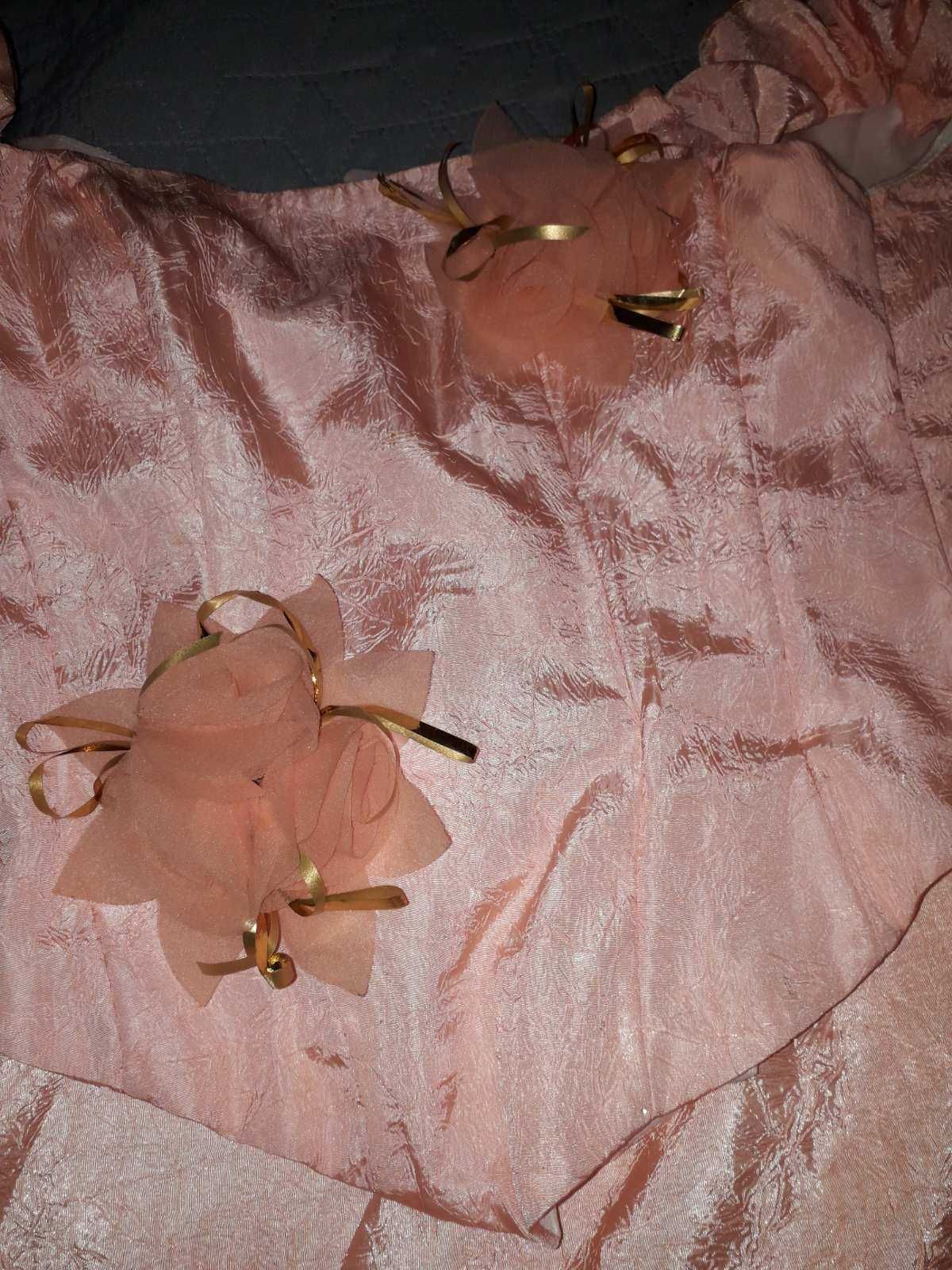 Платье в пол красивого розово-персикового цвета(S)(42)(Комфорт Таун)