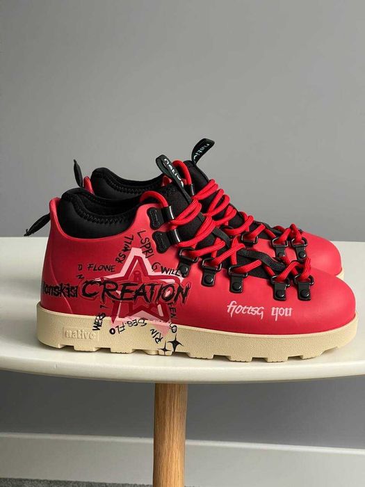 Native Fitzsimmons 2.0 Torch Red Custom ботінки червоні