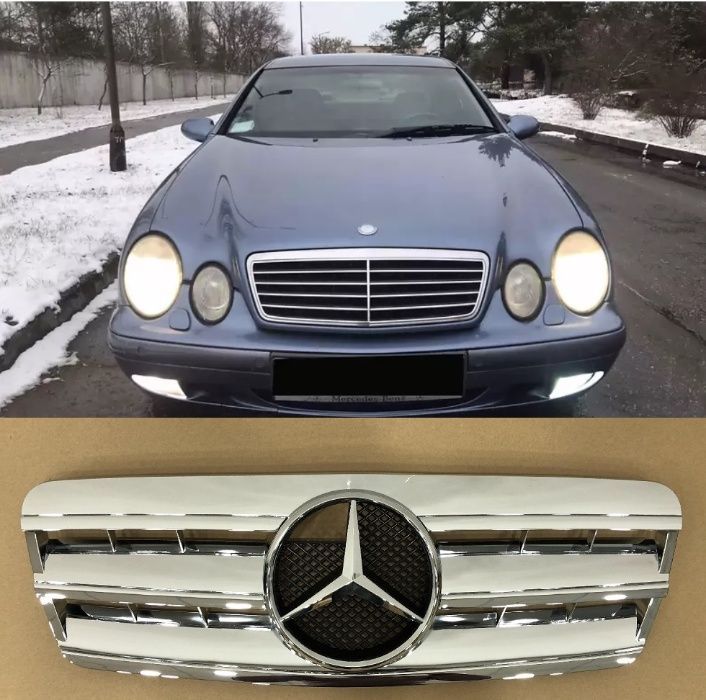 Решетка Mercedes clk class W208 мерседес решотка chrome 1996-2003 clk