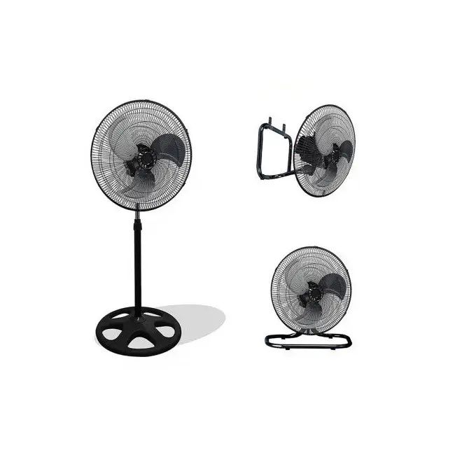 Вентилятор 3 в1 Wimpex 1807 Чорно - Сріблястий