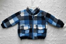 Kurtka polarowa w niebieską kratę 6-9M (74)