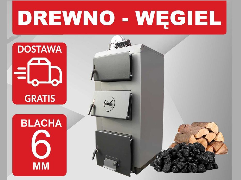 Kotły KOCIOŁ na Drewno WĘGIEL 19 kw z blachy 6 mm DOSTAWA