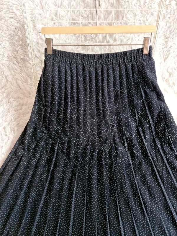 Spódnica elegancka rozkloszowana midi plisowana granatowa r.4XL