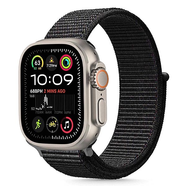 Pasek Tech-Protect Nylon na Apple Watch 44 / 45 / 46 / 49 mm - czarny