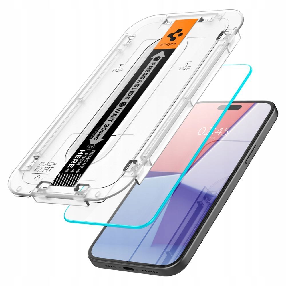 Szkło Hartowane Spigen Do Iphone 15 Pro Max Z Zestawem Montażowym