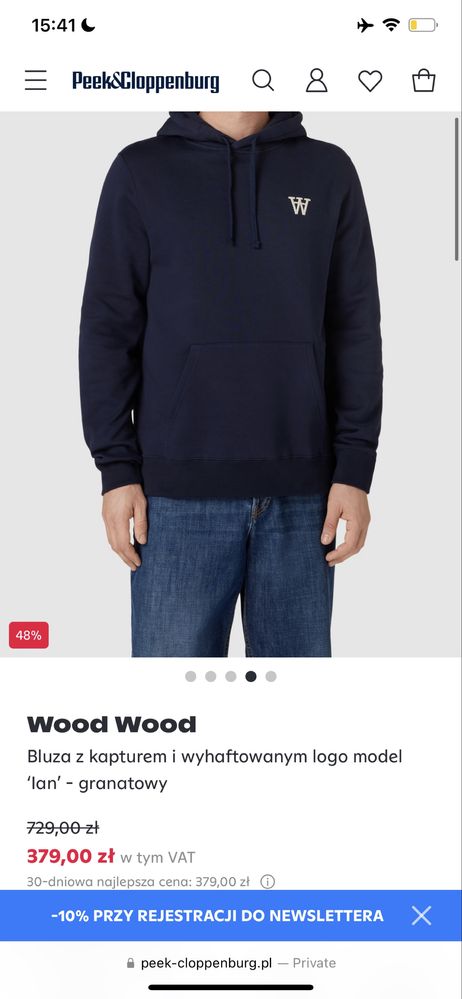 Wood wood ian AA bluza hoodie