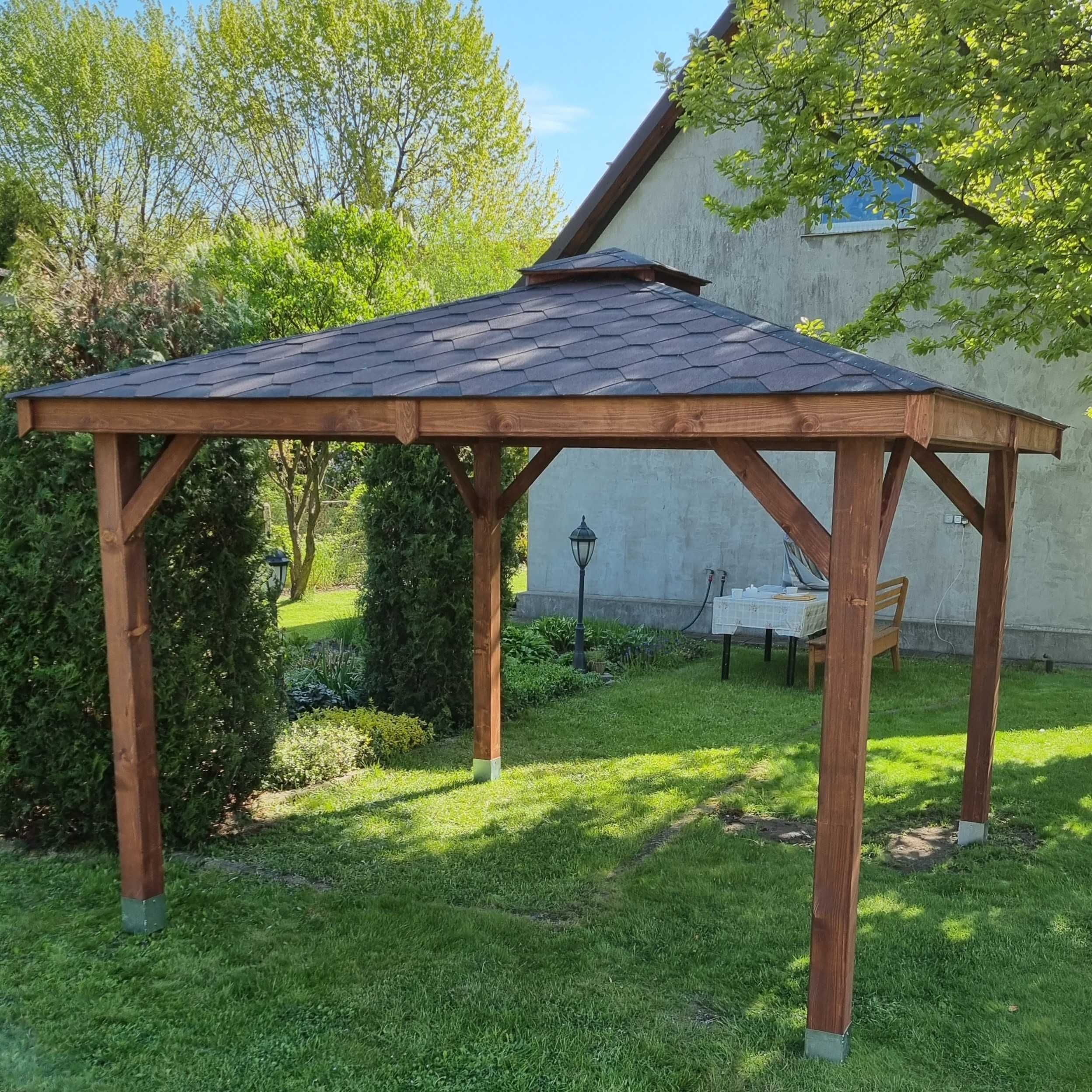 Altana MALTA 3X3 altanka ogrodowa wiata zadaszenie pergola słupy 12x12