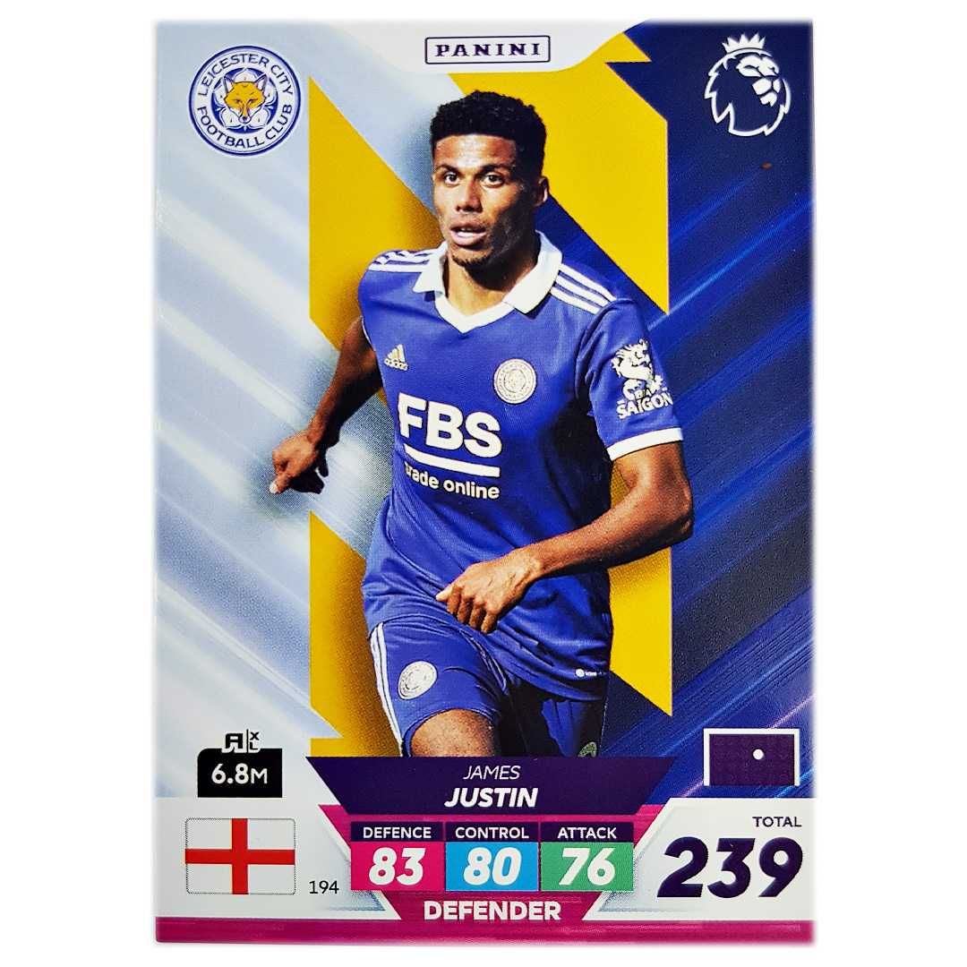 Karta Panini 194 Premier League 2023 Plus James Justin