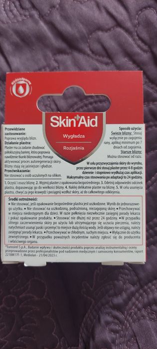 Silikonowy plaster na blizny