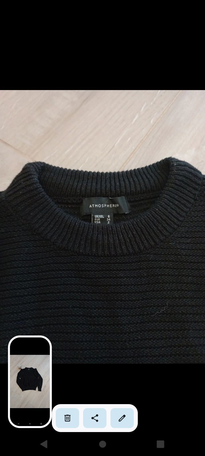 Czarny sweter xxs