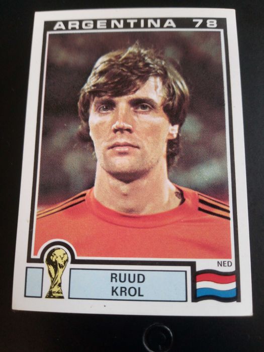 Cromo Panini World Cup Story de Ruud Krol no Mundial 78 na Argentina