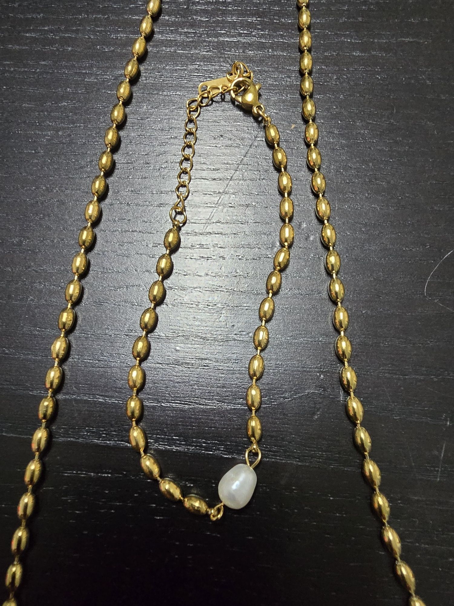 Conjunto de colar com pulseira ouro cubano