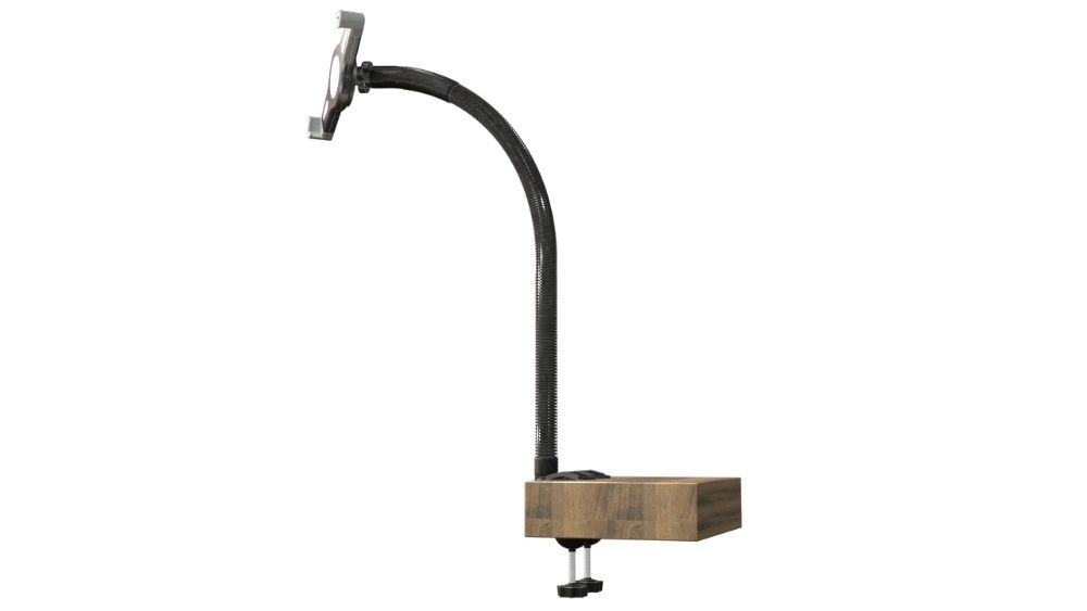 Giętki uchwyt 75cm na tablet 7-11" podwójne imadło 8cm Udziwg 1.5 Kg