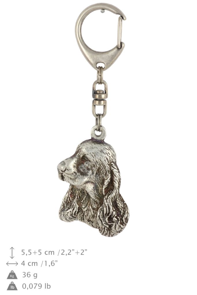 Cocker spaniel angielski brelok posrebrzany Art-Dog